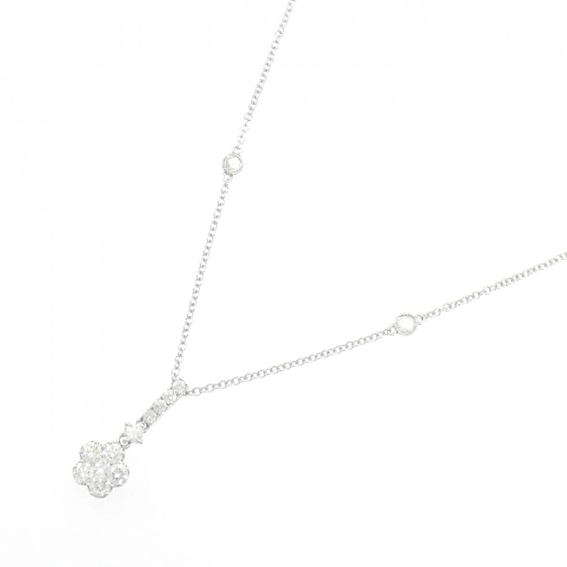 K18WG Hoa Hồng Kim Cương Dây Chuyền 0.60CT - Hàng hiệu Chính hãng 865446