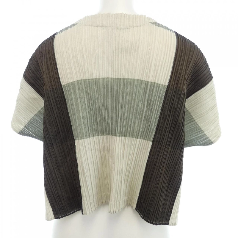 Pleats Please 2010 Kiểm tra khối PP03-J0505 7565078 Áo cardigan 631265