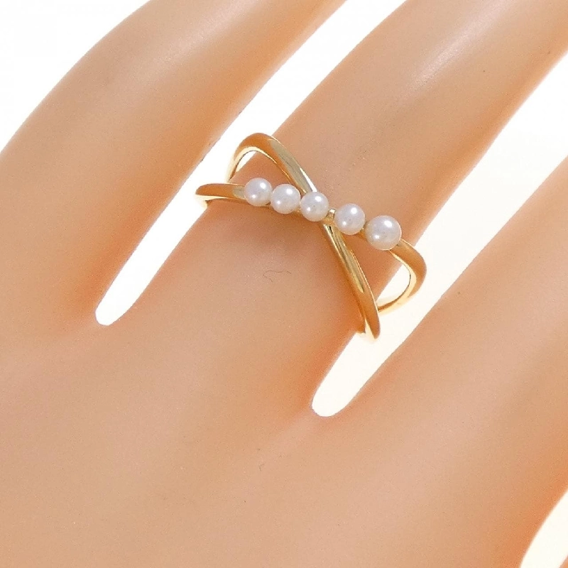 Nhẫn ngọc trai nước ngọt K18YG - Hàng hiệu Authentic 848717