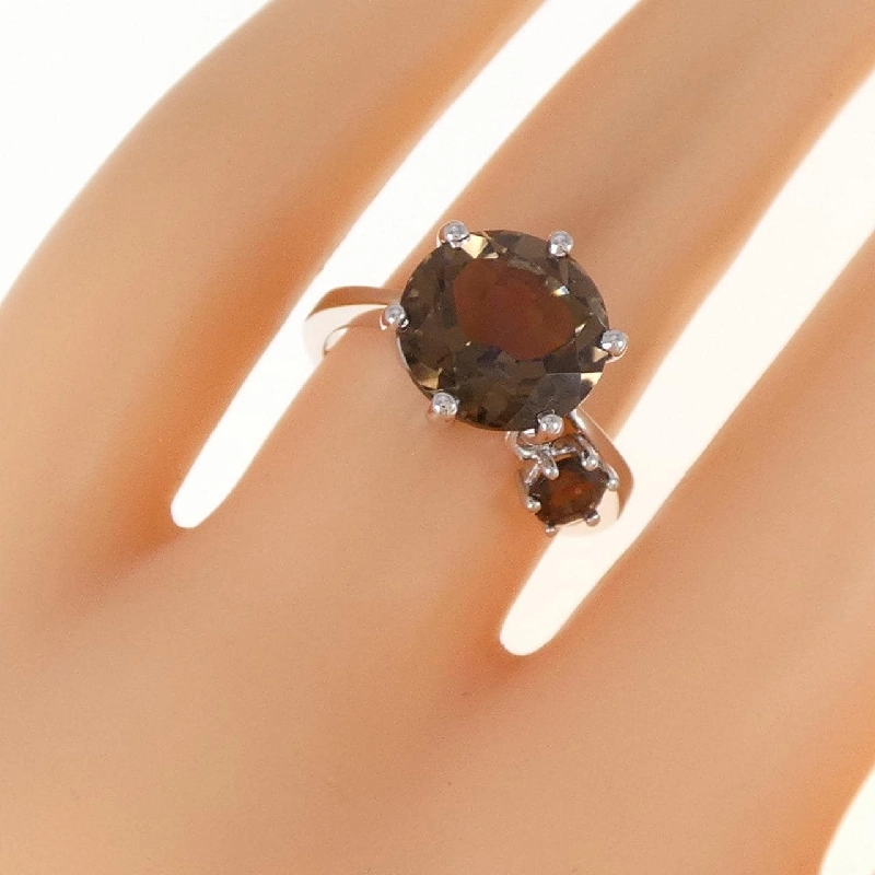 Nhẫn đá quý khói K18WG 671221