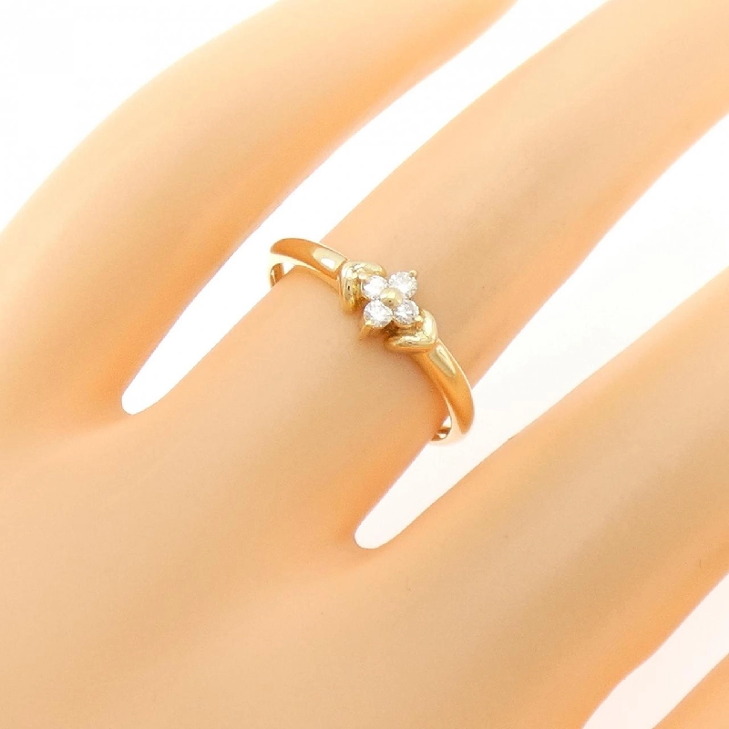 Nhẫn kim cương hoa K18YG - Hàng hiệu Authentic 854122