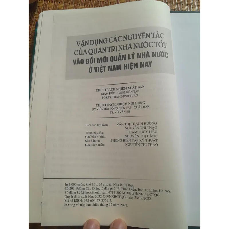 VẬN DỤNG CÁC NGUYÊN TẮC CỦA QUẢN TRỊ NHÀ NƯỚC... 933266