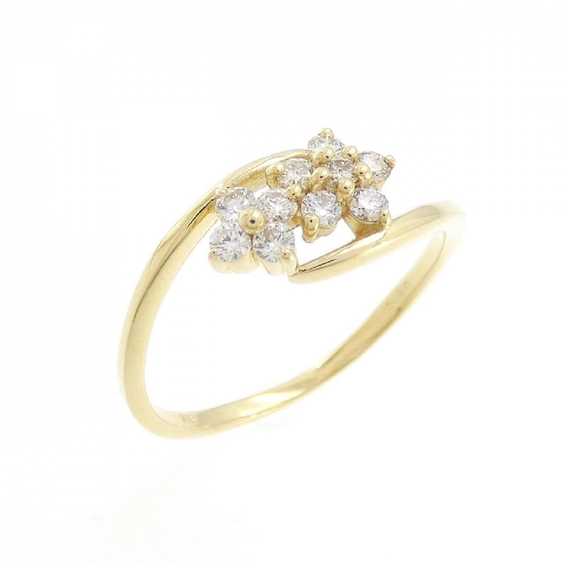 【Sản phẩm mới】Nhẫn kim cương K18YG hình hoa 0.20CT 671515