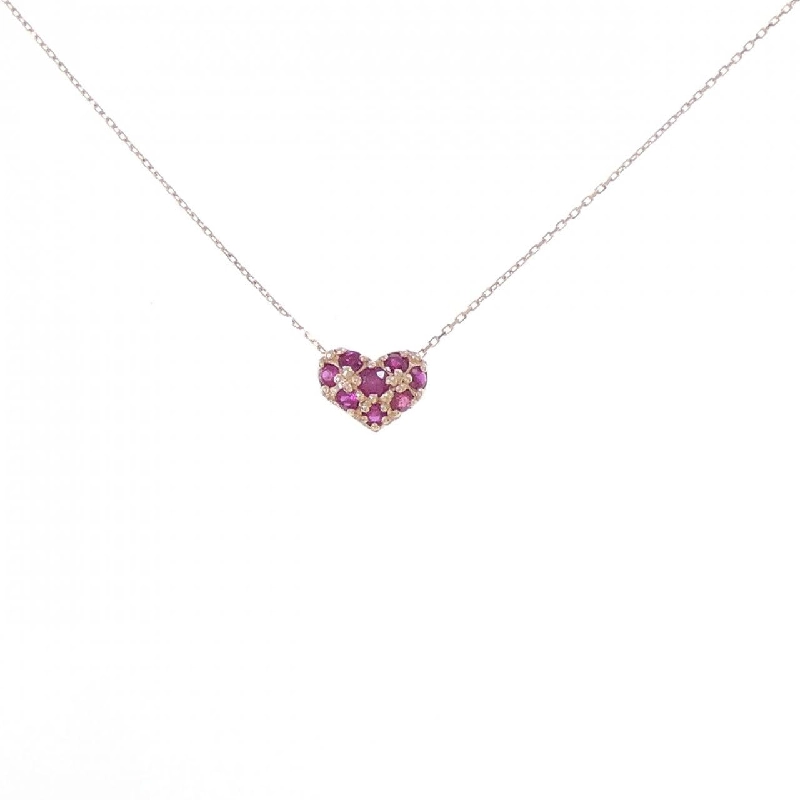 K10PG Ruby Heart Necklace - Hàng hiệu Chính hãng 856547