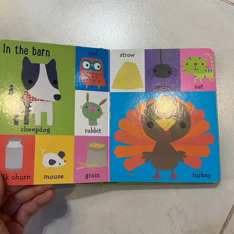 NGOẠI VĂN tiếng anh trẻ em: 100 Farm Words - sách bìa cứng đẹp  1027610