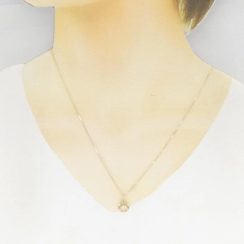 K18YG Hoa Hồng Kim Cương Dây Chuyền - Hàng hiệu Chính hãng 865044