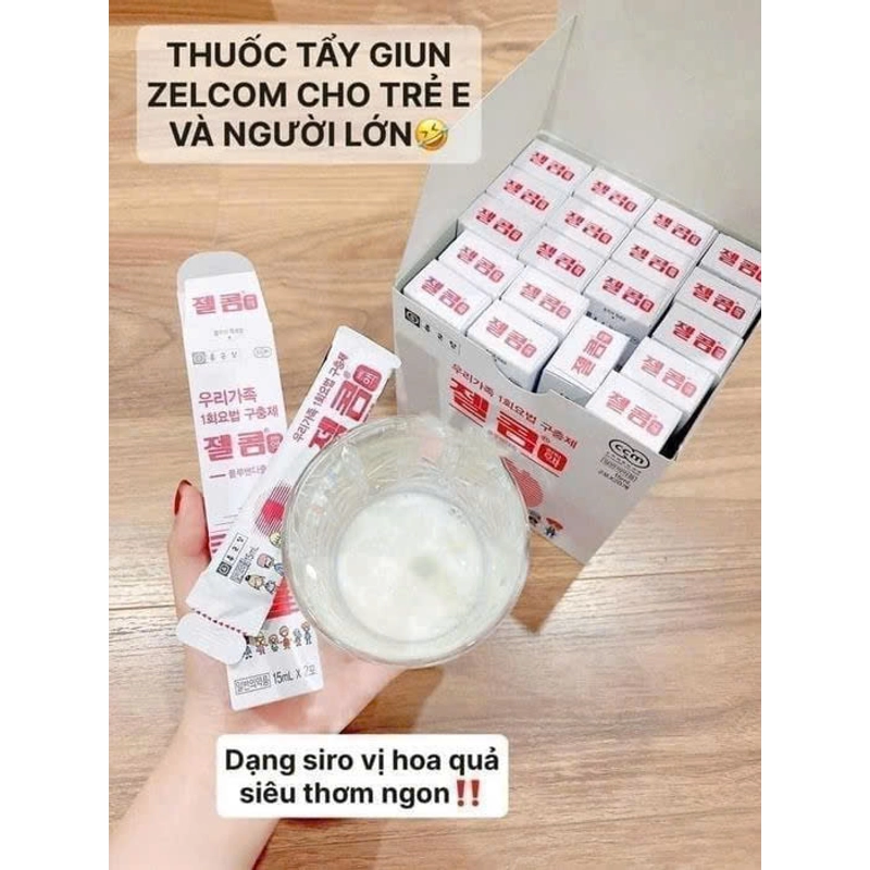 Thuốc tẩy giun Zelcom Hàn Quốc cho bé từ 2 tuổi 315841