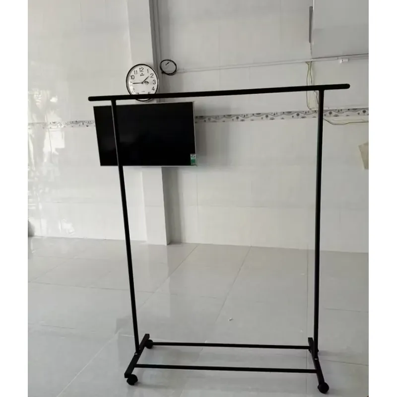Giá Kệ Treo Quần Áo  Đơn Giản Khung Thép Phi 22 Sơn Tĩnh Điện Kèm Bánh Xe Di Chuyển 360 592827