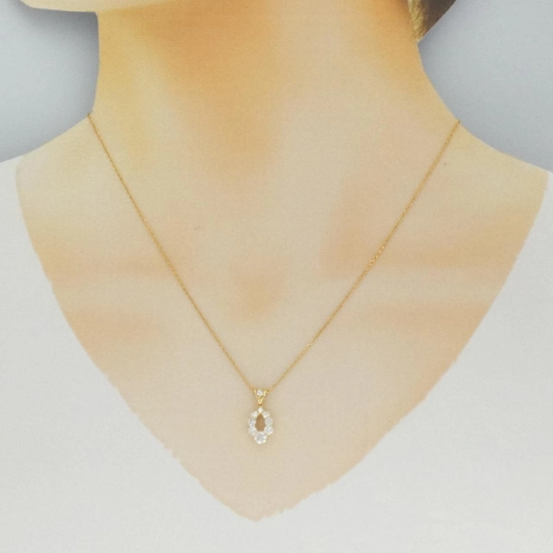 Dây chuyền kim cương K18YG 0.52CT - Hàng hiệu Chính hãng 863492