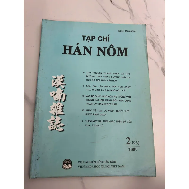 Tạp chí Hán Nôm - Số 2(93) năm 2009 700445