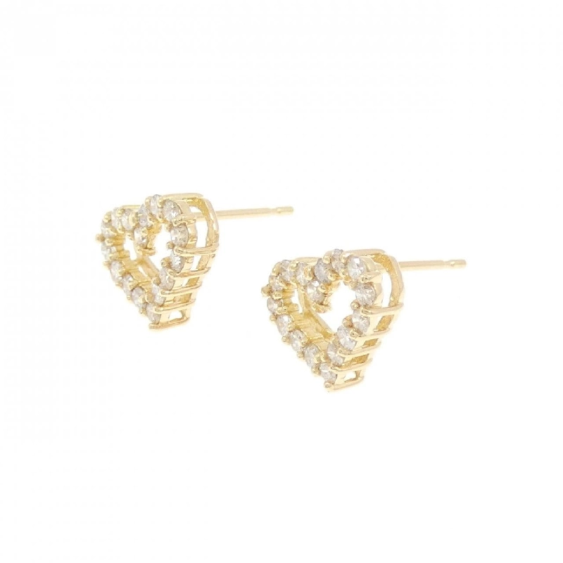 Bông tai kim cương hình trái tim K18YG 0.40CT - Hàng hiệu Chính hãng 870025