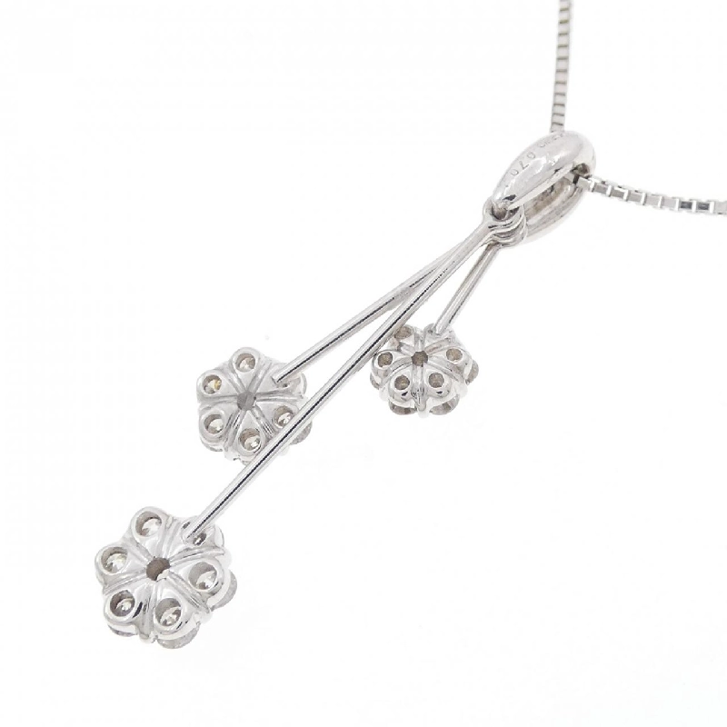 K18WG/750WG Hoa Văn Dây Chuyền Kim Cương 0.70CT - Hàng hiệu Chính Hãng 859751