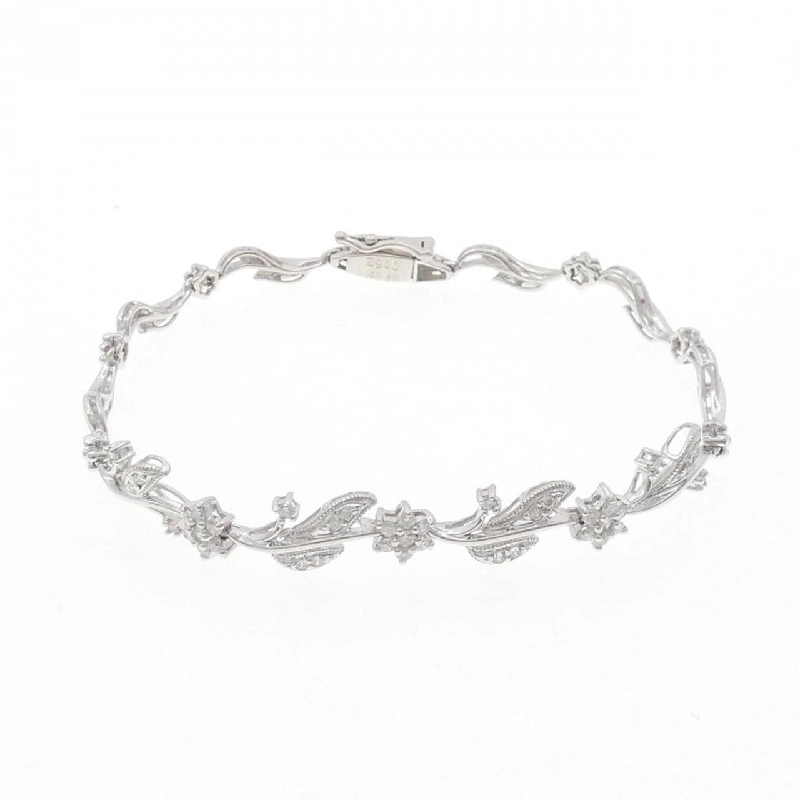 K18WG Hoa Kim Cương Vòng Tay 0.52CT - Hàng hiệu Chính hãng 872124