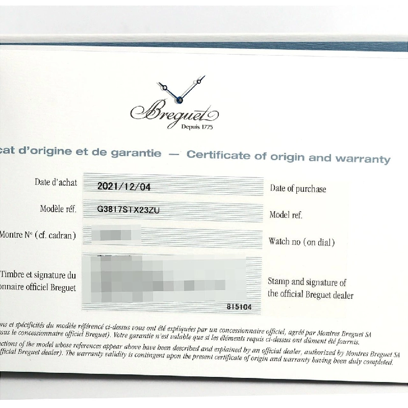 Breguet Type XXI 3817ST/X2/3ZU SS tự động - Hàng hiệu Authentic 882470