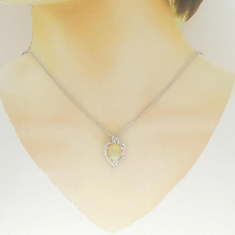 K18WG Opal Necklace 2.65CT - Hàng hiệu Chính hãng 861093