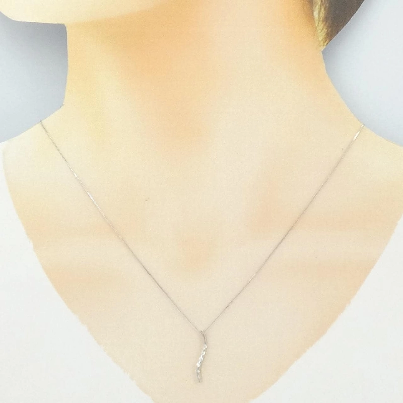 K18WG Dây chuyền kim cương 0.10CT - Hàng hiệu Chính hãng 859334