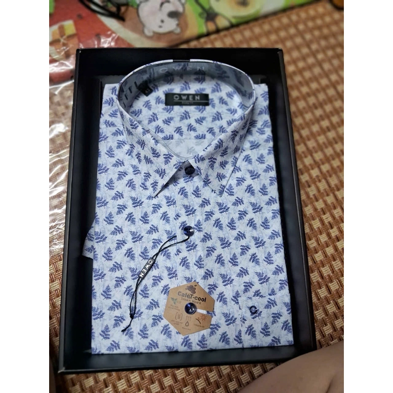 Áo sơ mi nam Owen body fit size 43 mới tinh còn nguyên mác, có cả hộp và túi xách đi kèm 511528