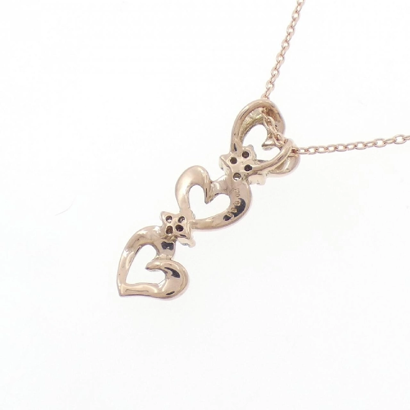 K10PG Dây chuyền hình trái tim kim cương 0.06CT - Hàng hiệu Chính hãng 857512