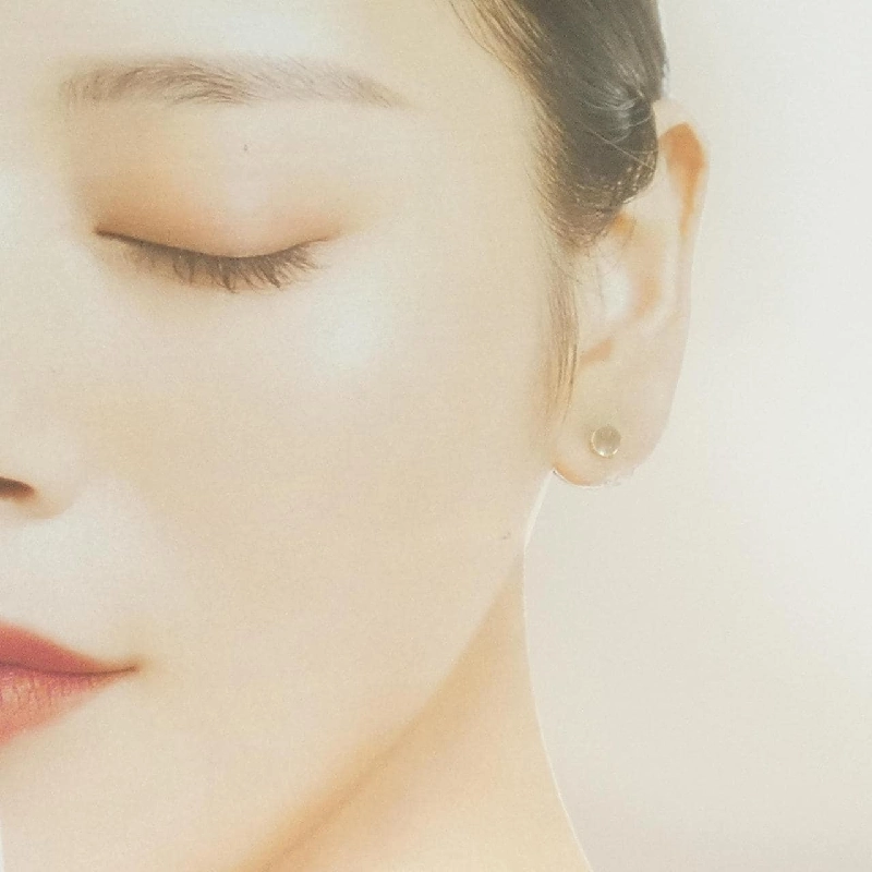 K18YG Đá mặt trăng Bông tai - Hàng hiệu Chính hãng 865999