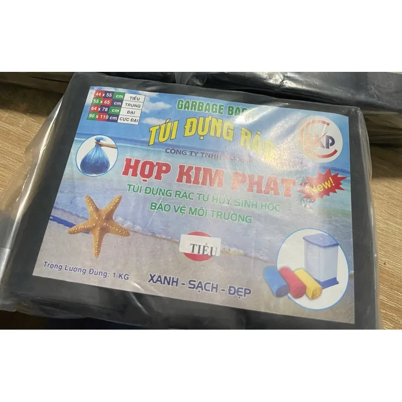 Túi rác đen dày dai nặng đúng 1kg / 1 bịch 3 cuộn 933938