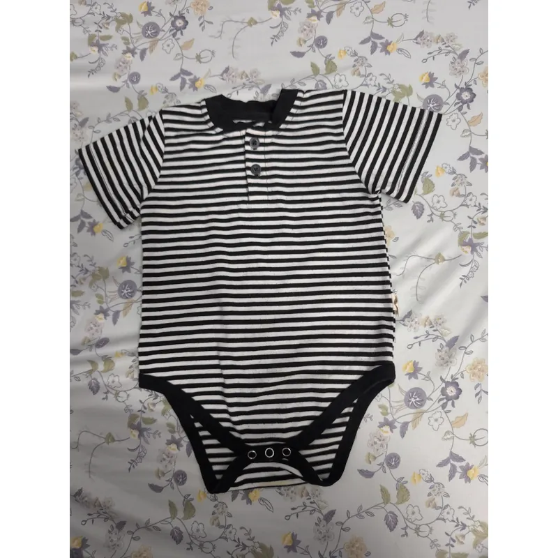 Áo liền quần Unisex sọc đen trắng vải mềm mại 606150