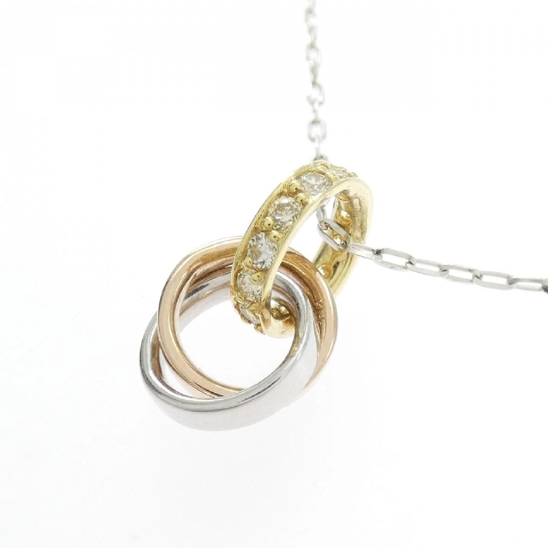 Dây chuyền kim cương ba màu K18 0.20CT - Hàng hiệu chính hãng 857504