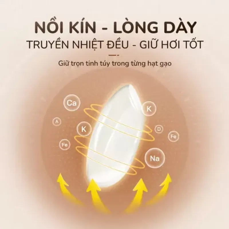 Nồi cơm điện tử UNIE URC612 , nấu cơm giảm đường, lòng nồi inox, dung tích 1,2L 574510