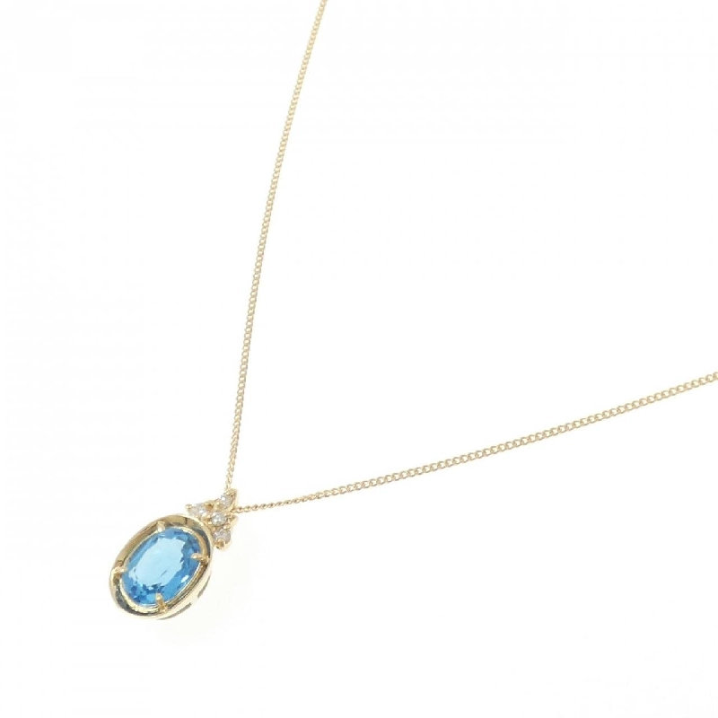 K18YG Blue Topaz Necklace - Hàng hiệu Authentic 860102
