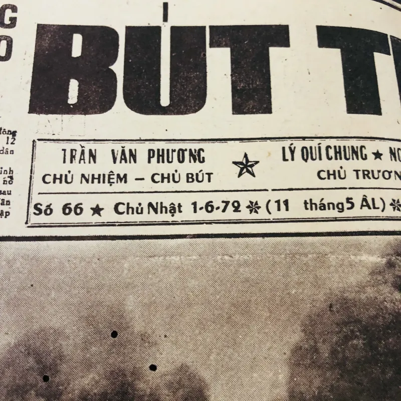 Tờ báo Bút thần số 66 chủ Nhật 1/6/1972 như hình chụp + video 799089