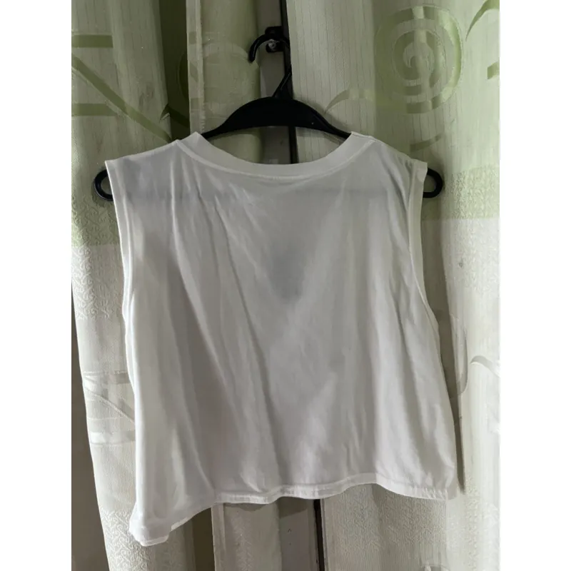 Áo ba lỗ nữ màu trắng đơn giản 590362