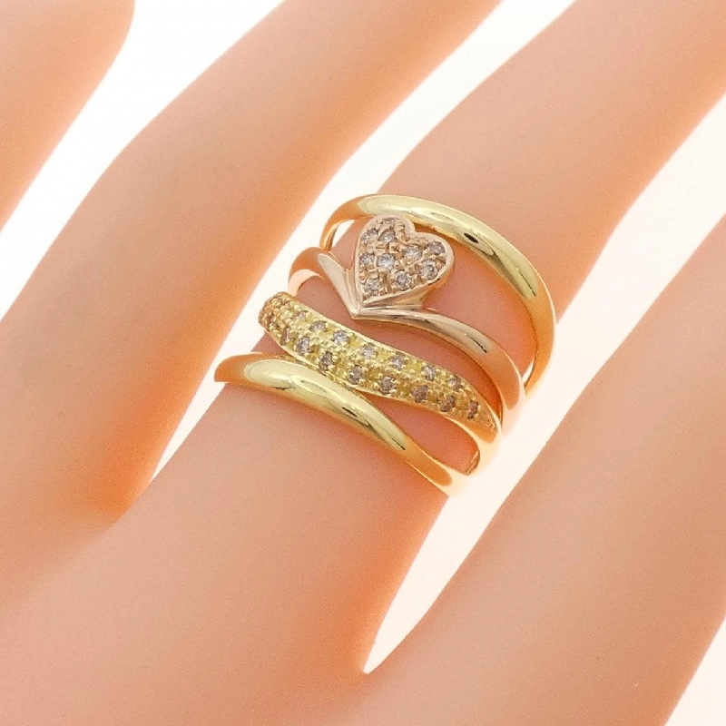 Nhẫn kim cương hình trái tim K18YG/K18PG 0.25CT - Hàng hiệu chính hãng 852212