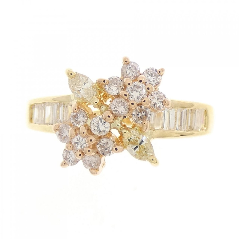 Nhẫn kim cương hoa K18YG/K18PG 0.80CT 673041