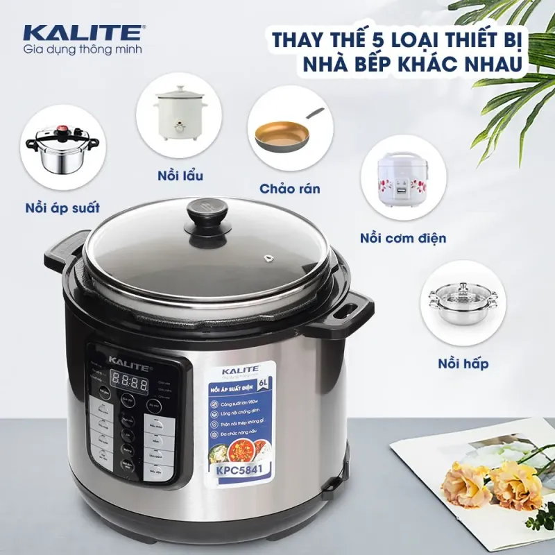 Nồi áp suất Kalite KPC5841 – Đa chức năng, nấu nhanh – hầm mềm chỉ trong phút chốc! 707746