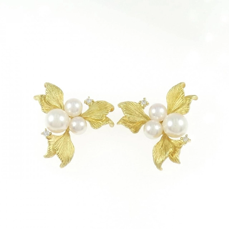 K18YG Bông tai ngọc trai Akoya - Hàng hiệu Authentic 875198