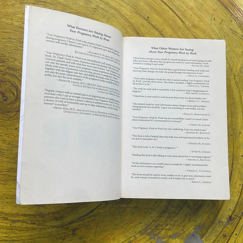 YOUR PREGNANCY WEEK BY WEEK  700675