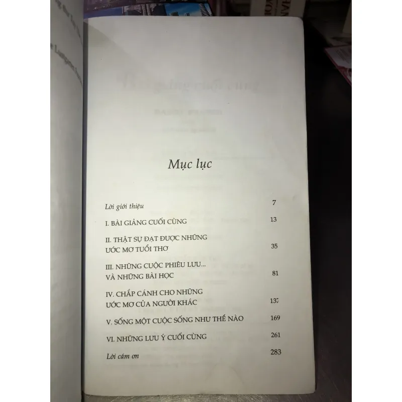 Bài giảng cuối cùng - Brandy Pausch 777048