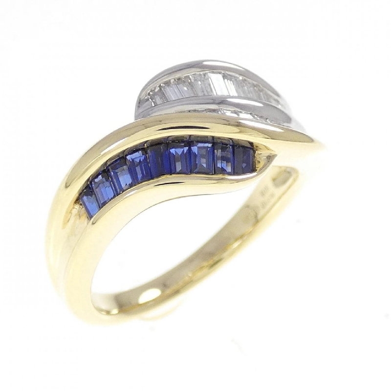 Nhẫn Sapphire K18YG/PT900 0.50CT 666535