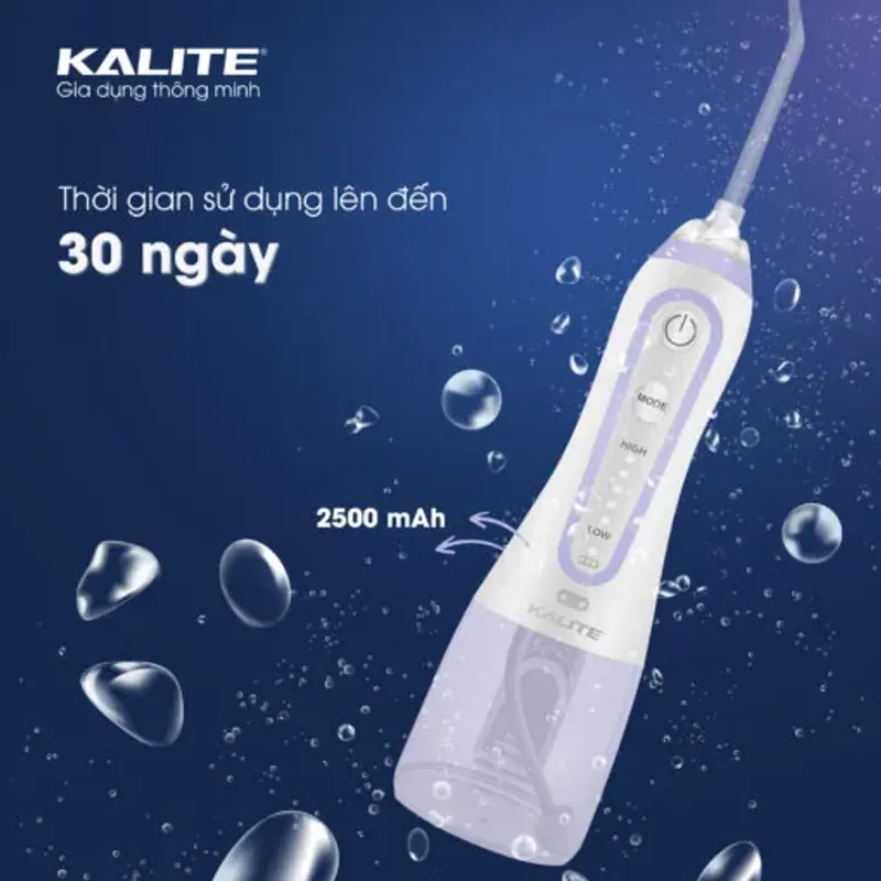 Máy tăm nước KALITE KHF06 làm sạch răng miệng 6 đầu đi kèm 788880