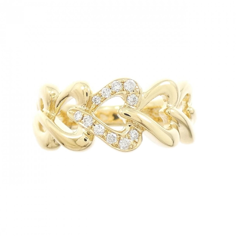 Nhẫn kim cương hình trái tim 750YG 0.07CT - Hàng hiệu Authentic 855050