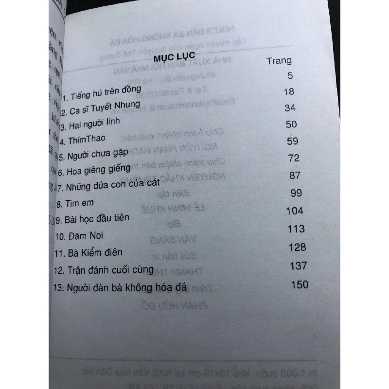 Người đàn bà không hóa đá 2005 mới 70% ố bẩn nhẹ Nguyễn Thế Tường HPB0906 SÁCH VĂN HỌC 915339