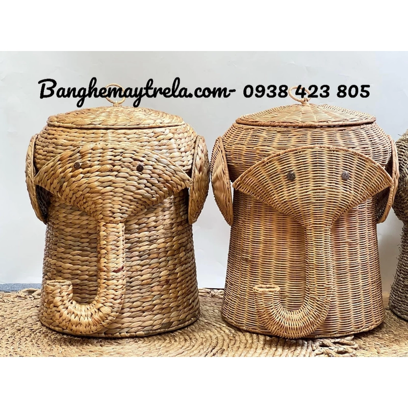 Sọt đựng đồ mây tre đan hình gấu 548134
