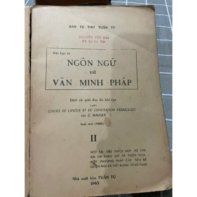 NGÔN NGỮ VÀ VĂN MINH PHÁP 2- SÁCH HỌC TIẾNG PHÁP XƯA 556838