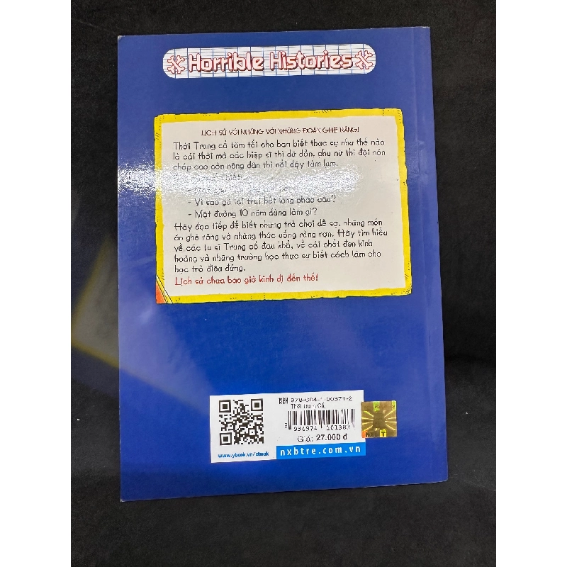 [Phiên Chợ Sách Cũ] Horrible Histories - Thời Trung Cổ, Mới 80% (ố vàng) 2015 - Terry Deary H1004-SBM 1018019