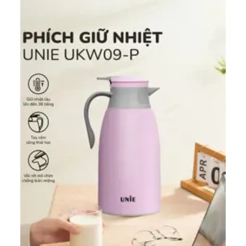 🔥 Phích giữ nhiệt UNIE UKW09-P – Giữ nóng/lạnh lâu, dung tích tiện lợi, chuẩn bền bỉ! 716063
