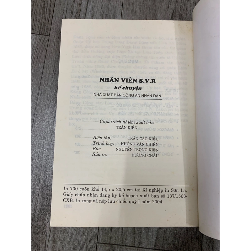 Nhân viên S V R kể chuyện. 999 475990