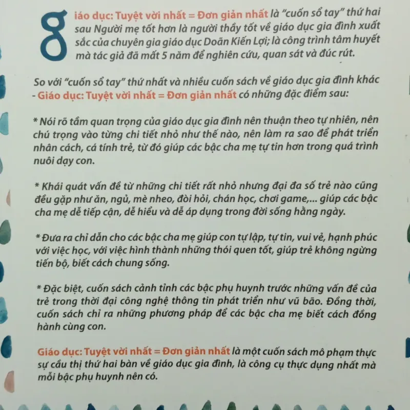 Giáo dục tuyệt vời nhất = đơn giản nhất 996635