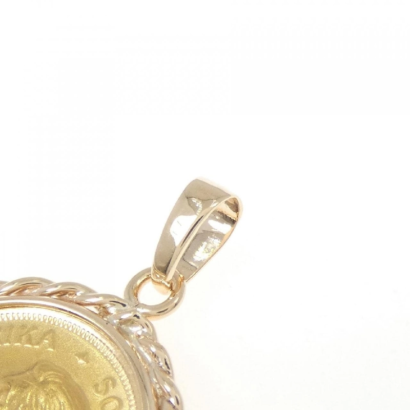 K18PG(枠) Đồng xu mặt dây chuyền - Hàng hiệu Authentic 864129