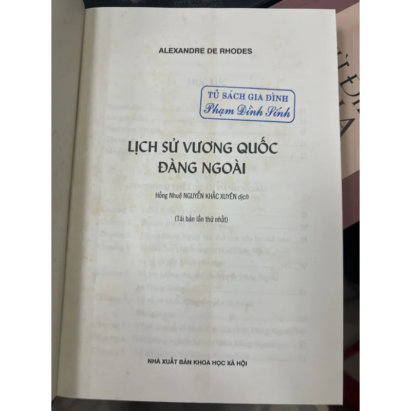 LỊCH SỬ VƯƠNG QUỐC ĐÀNG NGOÀI - ALEXANDRE DE RHODES  1010413