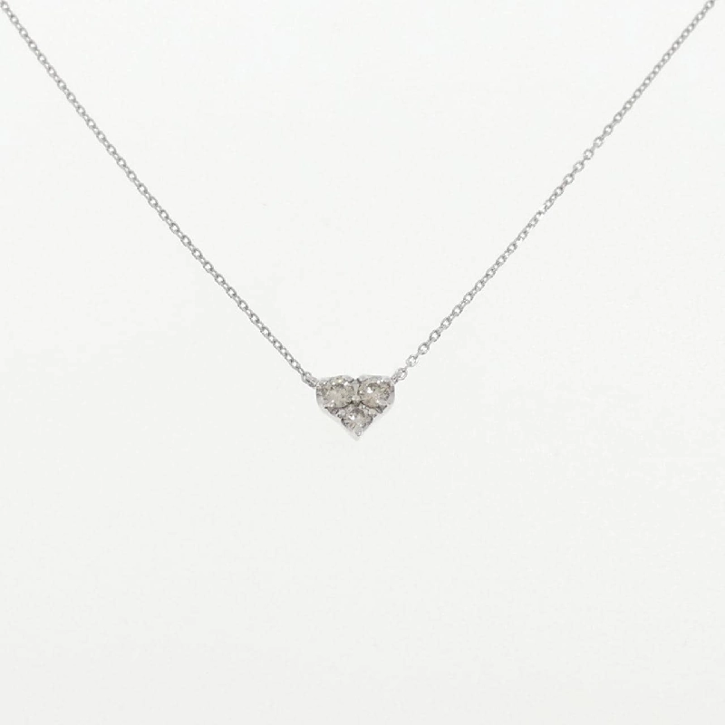 K18WG Dây chuyền kim cương hình trái tim 0.20CT - Hàng hiệu Chính hãng 858762