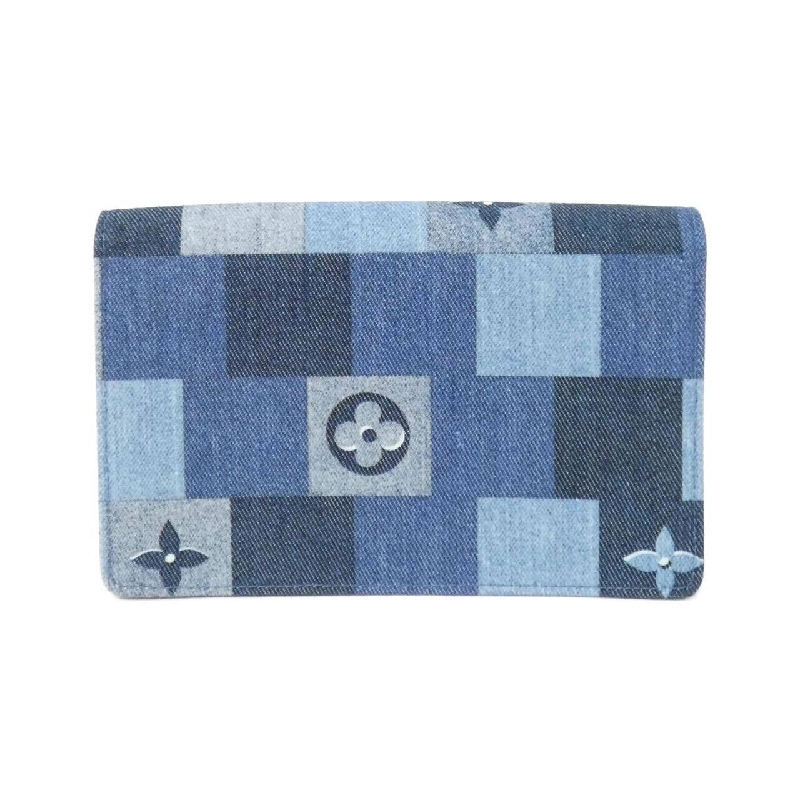 Louis Vuitton Denim Monogram Porte-Feuille Fleur Chain M69036 Chain Wallet - Hàng hiệu Authentic 806646